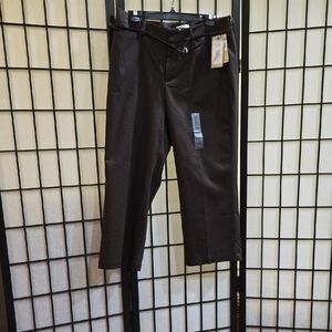 Dockers Ladies Chocolate Brown - Mid-Rise, Curvy - Capri-Belted-SZ 12 -NWT-$20-2